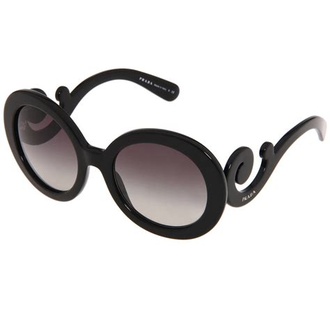 prada glasses black|Prada black round glasses.